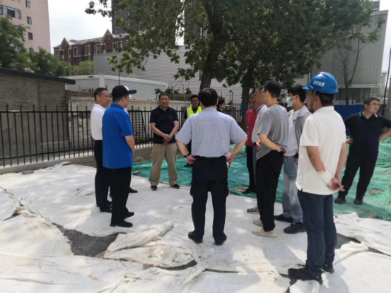 天津市水务局领导杨建图一行莅临“天津市津沽污水处理厂三期工程和积水片改造工程 PPP项目工程建设（西南楼积水片区）”进行检查工作